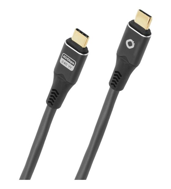 OEHLBACH USB Pulse CC 20 Gbit/s Stecker Rundkabel USB C auf USB C bis 240 W 2 m  (Anthrazit) f&uuml;r 21,99 Euro