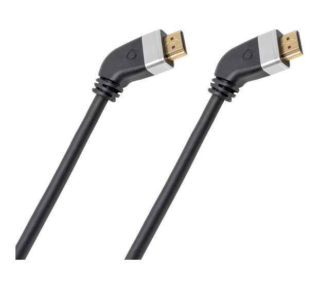 OEHLBACH Video Link 40 48 Gbit/s Stecker Abgewinkelt HDMI auf HDMI Typ A (Standard) 2 m  (Schwarz, Grau) f&uuml;r 32,99 Euro