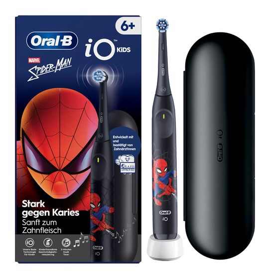 Oral-B iO Kids 6+ Spiderman Rotierende Zahnbürste für Kinder  (Schwarz) f&uuml;r 54,99 Euro