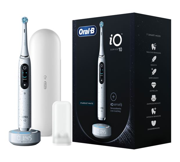 Oral-B iO Series 10 Rotierende-vibrierende Zahnbürste für Erwachsene  (Weiß) f&uuml;r 270,99 Euro