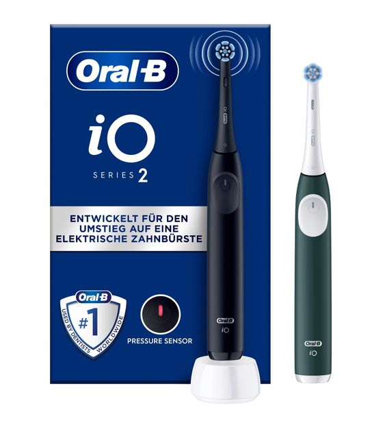 Oral-B iO Series 2 Duo Vibrierende Zahnbürste für Erwachsene  (Schwarz, Grün) f&uuml;r 82,99 Euro