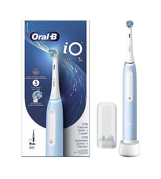 Oral-B iO Series 3N Vibrierende Zahnbürste für Erwachsene  (Hellblau, Weiß) f&uuml;r 63,49 Euro