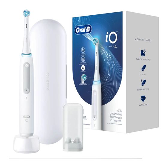 Oral-B iO Series 4 Quite White Rotierende Zahnbürste für Erwachsene  (Weiß) f&uuml;r 79,99 Euro