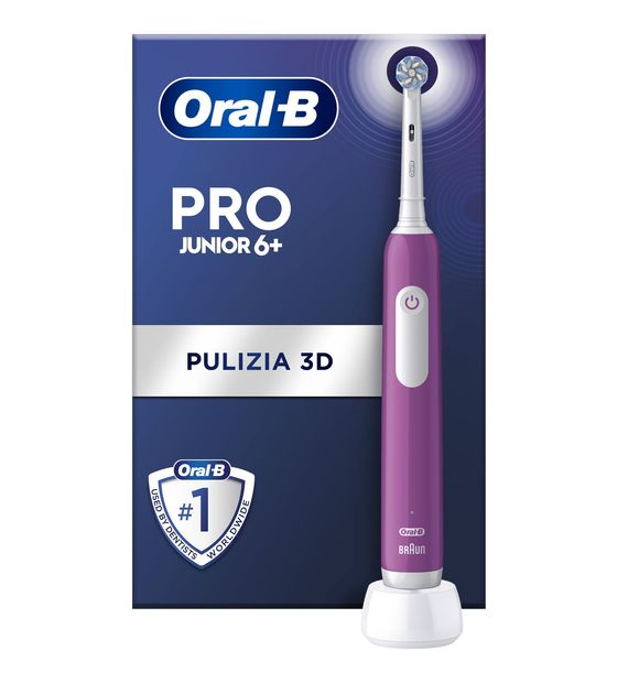 Oral-B Pro Junior 6+ Rotierende Zahnbürste für Kinder  (Violett) f&uuml;r 40,49 Euro