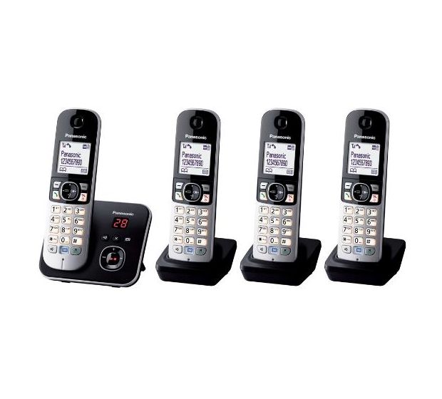 Panasonic KX-TG6824GB DECT-Telefon  (Schwarz, Silber) f&uuml;r 131,99 Euro