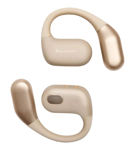 Panasonic RB-F10DE Knochenschall Bluetooth Kopfhörer kabellos 7 h Laufzeit IPX4  (Beige) f&uuml;r 78,49 Euro