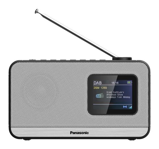 Panasonic RF-D15 Bluetooth DAB+, FM Radio Tragbar  (Schwarz, Silber) f&uuml;r 88,49 Euro