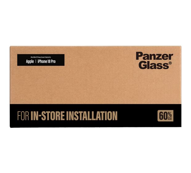 PanzerGlass 2-Way Privacy Klare Bildschirmschutzfolie Polyethylenterephthalat, Silikon Apple - iPhone 18 Pro Kratzresistent, Schockresistent f&uuml;r 39,95 Euro