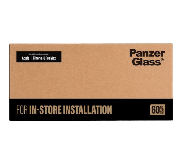 PanzerGlass 2-Way Privacy Klare Bildschirmschutzfolie Polyethylenterephthalat, Silikon Apple - iPhone 18 Pro Max Kratzresistent, Schockresistent f&uuml;r 39,95 Euro