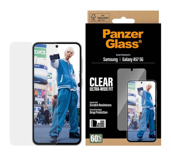 PanzerGlass 32082 Ultra-Wide Fit Klare Bildschirmschutzfolie für  Samsung Galaxy A57 5G Kratzresistent f&uuml;r 20,99 Euro