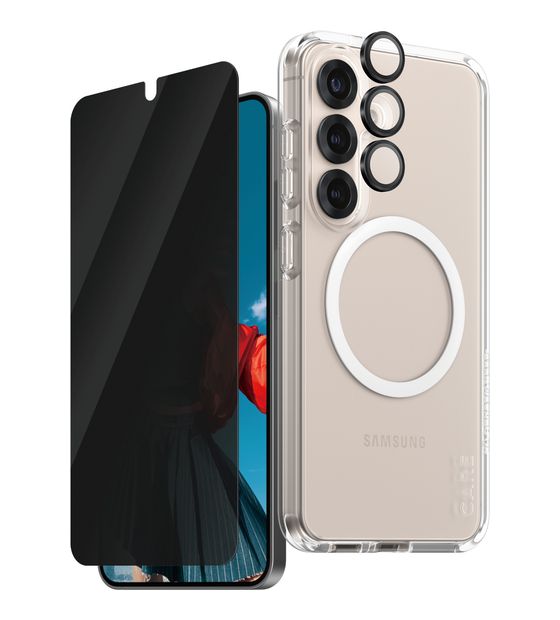 PanzerGlass 38388  3-in-1 Privacy Set Klare Bildschirmschutzfolie Gehärtetes Glas, Polyethylenterephthalat, Silikon für  Samsung Samsung - Galaxy S25 Kratzresistent, Schockresistent f&uuml;r 33,99 Euro