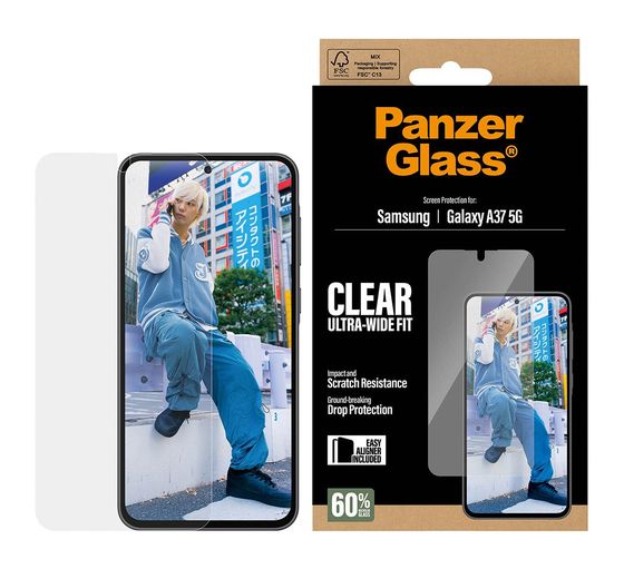 PanzerGlass 75133 Ultra-Wide Fit Klare Bildschirmschutzfolie für  Samsung Galaxy A37 5G Kratzresistent f&uuml;r 20,99 Euro