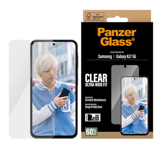 PanzerGlass 88998 Klare Bildschirmschutzfolie gehärtetes Glas für  Samsung Galaxy A27 5G Kratzresistent f&uuml;r 20,99 Euro