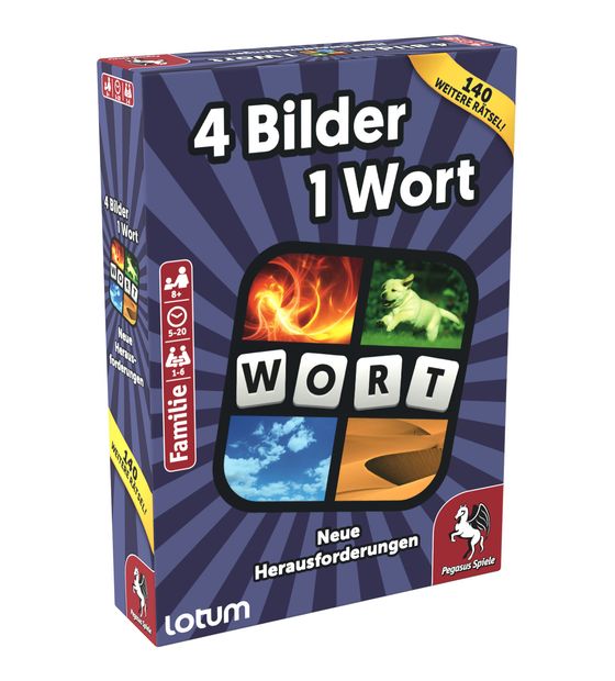 Pegasus 18334G 4 Bilder 1 Wort Kartenspiel bis zu 6 Spielern ab 8 Jahr(e) f&uuml;r 12,95 Euro