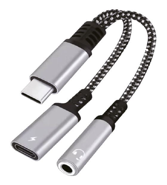 Peter Jäckel 20894 USB C auf USB C/3.5mm Weiblich  (Schwarz, Grau) f&uuml;r 13,49 Euro