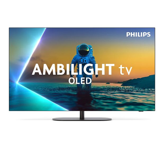 Philips 48OLED810/12 OLED 121,9 cm (48 Zoll) Fernseher 4K Ultra HD 3-seitig Ambilight VESA 300 x 300 mm  (Grau) f&uuml;r 999,00 Euro