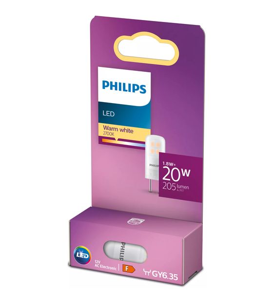 Philips 8718699767914 LED Lampe Stiftsockel GY6.35 EEK: F 205 lm Warmweiß (2700K) entspricht 20 W f&uuml;r 6,99 Euro