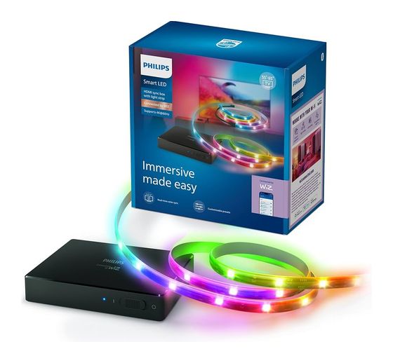 Philips HDMI Sync Box mit TV-Hintergrundbeleuchtung für TVs von 55–65" LED Set für intelligente Beleuchtung 2520 mm Multi f&uuml;r 109,99 Euro