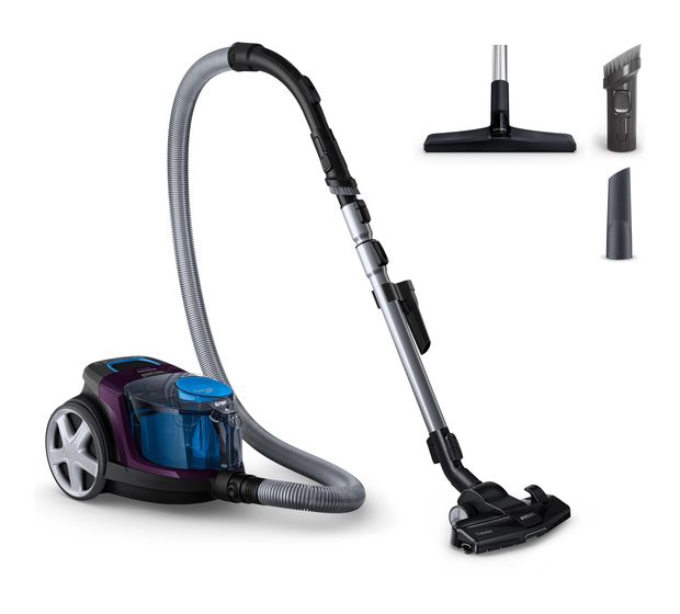 Philips FC9333/09 PowerPro Compact Bodenstaubsauger Beutellos 900 W HEPA (Schwarz, Blau, Grau, Violett) f&uuml;r 129,99 Euro