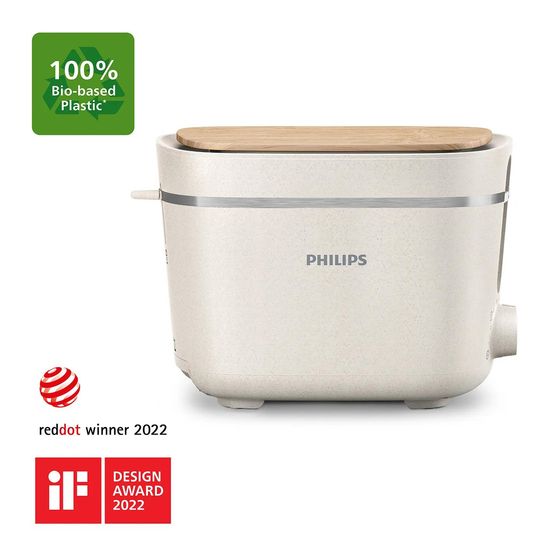 Philips HD2640/10 Eco Conscious Edition Toaster 830 W 2 Scheibe(n) 8 Stufen  (Grau) f&uuml;r 51,49 Euro