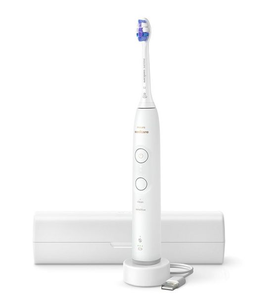 Philips HX7400/06 Sonicare 6100 Wiederaufladbare Schall-Zahnbürste für Erwachsene 504 h  (Weiß) f&uuml;r 131,99 Euro