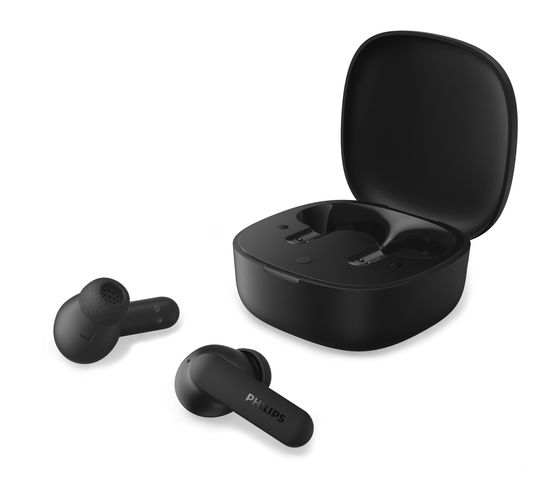 Philips TAT2100BK/00 In-Ear Bluetooth Kopfhörer Kabellos TWS 8 h Laufzeit IPX4  (Schwarz) f&uuml;r 24,99 Euro