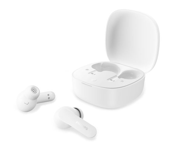 Philips TAT2100WT/00 In-Ear Bluetooth Kopfhörer Kabellos TWS 8 h Laufzeit IPX4  (Weiß) f&uuml;r 24,99 Euro