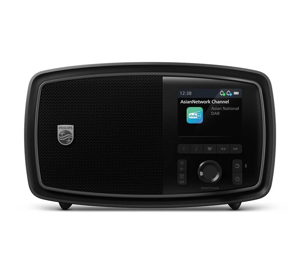 Philips TAV2000DB/00 Bluetooth DAB, DAB+, FM Radio Tragbar  (Schwarz) f&uuml;r 70,49 Euro