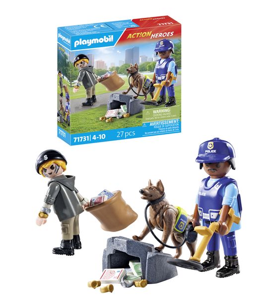 Playmobil 71731 Action Heroes Spurensuche mit Hund f&uuml;r 12,99 Euro