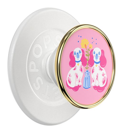 PopSockets PopGrip Enamel Staffordshire Furries Fingerring  (Mehrfarbig, Pink) f&uuml;r 34,99 Euro