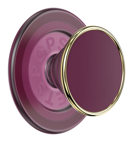 PopSockets PopGrip MagSafe Luxe Red Wine Ename Fingerring für Apple iPhone 12+  (Gold, Violett) f&uuml;r 29,99 Euro