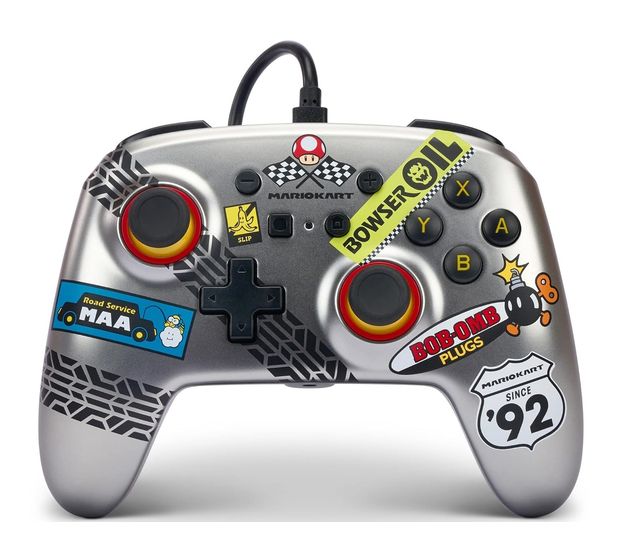 PowerA Enhanced Wired Controller Mario Kart Analog / Digital Gamepad für Nintendo Switch (Schwarz, Blau, Orange, Rot, Silber, Weiß) f&uuml;r 22,00 Euro