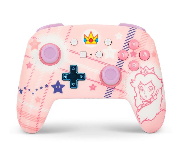 PowerA Enhanced Wireless Controller Super Mario Princess Peach Plaid Gamepad für Nintendo Switch, Nintendo Switch Lite, Nintendo Switch OLED  (Pink) f&uuml;r 54,99 Euro