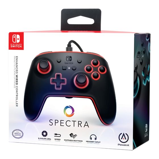 PowerA Spectra Enhanced Wired Controller Analog Gamepad für Nintendo Switch, Nintendo Switch Lite  (Schwarz) f&uuml;r 29,99 Euro