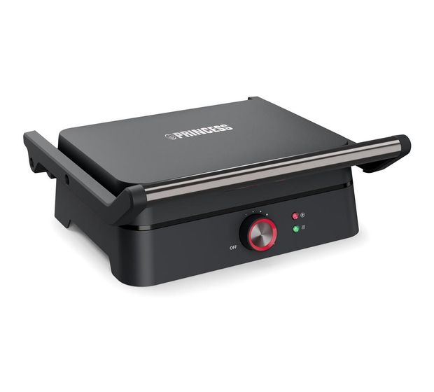 PRINCESS 117502 Kontaktgrill 1800 W mit 275 x 180 mm Fläche  (Schwarz) f&uuml;r 52,49 Euro