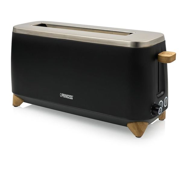 PRINCESS 142361 Pure Toaster 1000 W 2 Scheibe(n) 6 Stufen (Schwarz, Silber, Holz) f&uuml;r 48,99 Euro