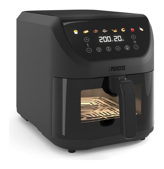 PRINCESS 182476 SlimFry Airfryer Heißluftfritteuse 8 l 2000 W  (Schwarz) f&uuml;r 79,49 Euro