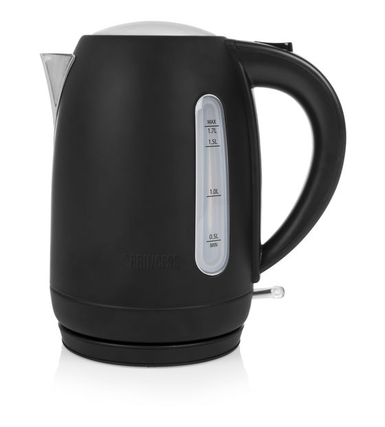 PRINCESS 236032 Black Steel 1,7 l Wasserkocher 2200 W  (Schwarz, Edelstahl) f&uuml;r 34,99 Euro