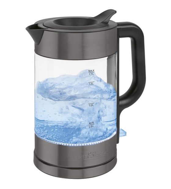ProfiCook PC-WKS1322G 1,7 l Wasserkocher 2200 W (Schwarz, Transparent) f&uuml;r 24,99 Euro