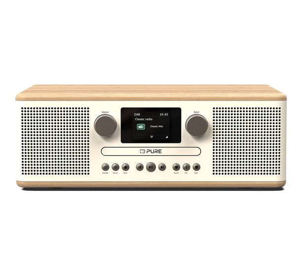 Pure Classic C-D6 Bluetooth DAB, DAB+, FM Radio Tragbar  (Eiche, Weiß) f&uuml;r 173,99 Euro