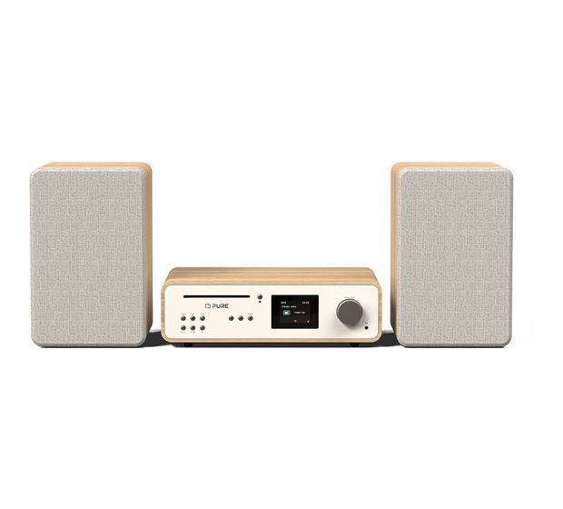 Pure Classic Stereo Heim-Audio-Mikrosystem DAB, DAB+, FM 50 W Bluetooth  (Eiche, Weiß) f&uuml;r 383,00 Euro