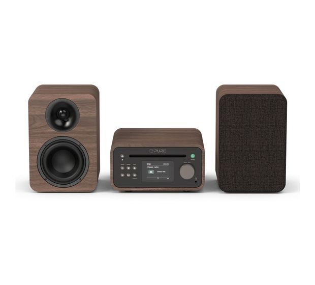 Pure Classic Stereo Mini Heim-Audio-Mikrosystem DAB+, FM 40 W Bluetooth  (Braun, Walnuss) f&uuml;r 241,99 Euro