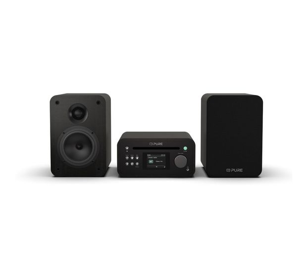 Pure Classic Stereo Mini Heim-Audio-Mikrosystem DAB, DAB+, FM 20 W Bluetooth  (Schwarz) f&uuml;r 239,99 Euro