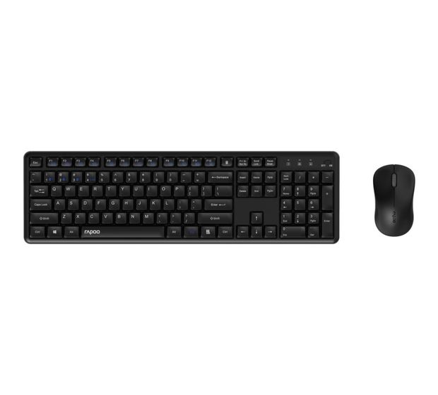 Rapoo 8150M Büro Tastatur RF Wireless + Bluetooth 2.4 GHz  (Schwarz) f&uuml;r 23,99 Euro