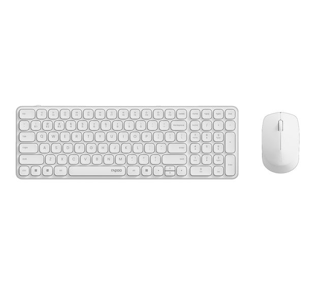 Rapoo 9310M Büro Tastatur RF Wireless + Bluetooth 2.4 GHz  (Weiß) f&uuml;r 33,99 Euro