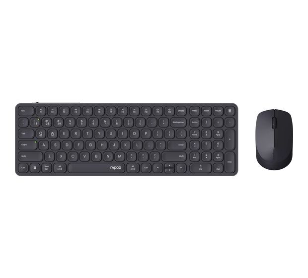 Rapoo 9710M Büro Tastatur RF Wireless + Bluetooth 2.4 GHz  (Dunkles Grau) f&uuml;r 56,99 Euro