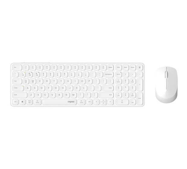 Rapoo 9710M Büro Tastatur RF Wireless + Bluetooth 2.4 GHz  (Weiß) f&uuml;r 56,99 Euro
