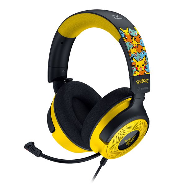 Razer Kraken V4 X Pokemon Ohraufliegender Kopfhörer Kabelgebunden USB Type-C / USB Type-A  (Schwarz, Gelb) f&uuml;r 94,99 Euro