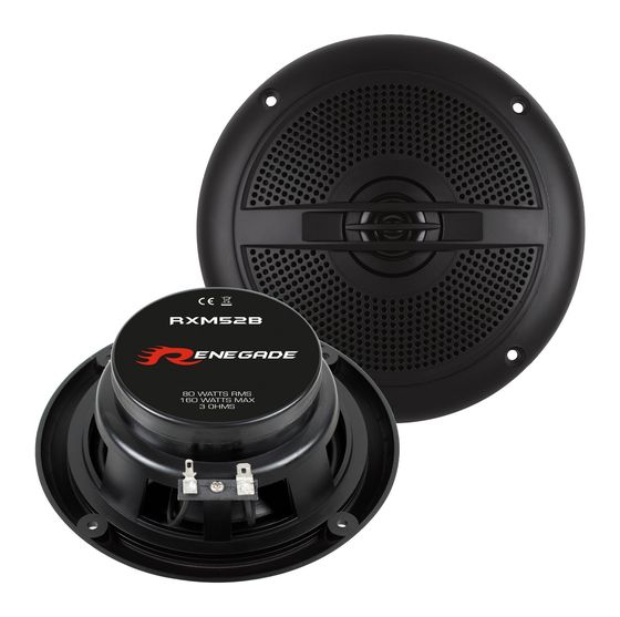 Renegade RXM52B 2-Wege Einbaulautsprecher 160 W f&uuml;r 37,99 Euro