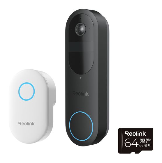 Reolink D340B Video Türklingel  Wlan  (Schwarz) f&uuml;r 169,99 Euro